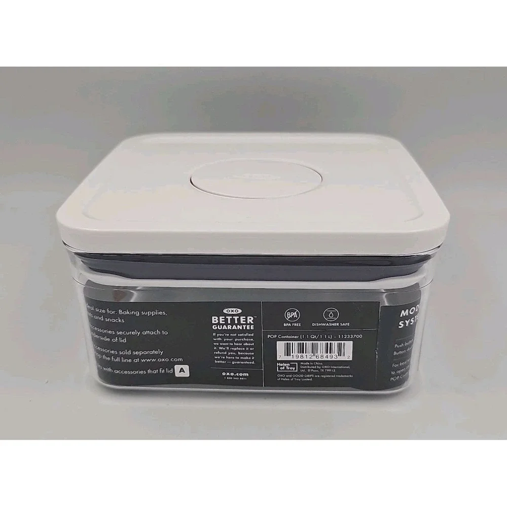 OXO Good Grips POP Container - Airtight Food Storage - Small Square Short 1.1 Qt